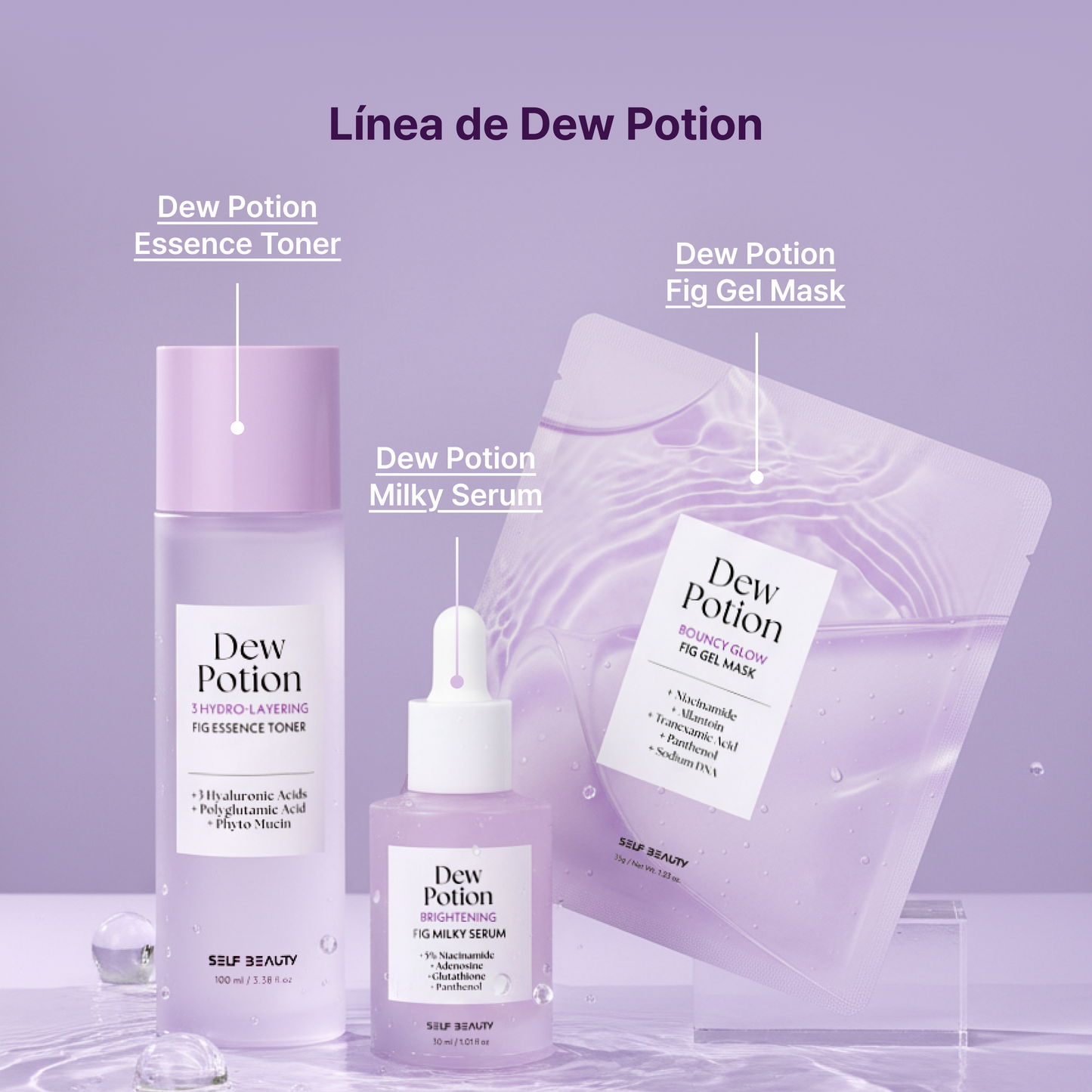 🚀 Self Beauty Dew Potion Bouncy Glow Fig Gel Mask
